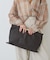 【PUNTI. / プンティ】3WAYレザークラッチバッグ/ショルダー付き/GR