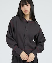 【Healthknit/ヘルスニット】ARMYリブ クルーネックカーディガン/長