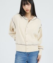 【Healthknit/ヘルスニット】ARMYリブ クルーネックカーディガン/長