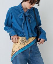 【manipuri/マニプリ】65×65 スカーフ ワンダーランド/シルク/バン