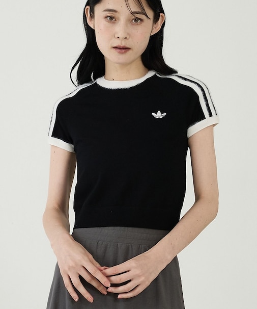 【adidas / アディダス】ニットT/カットソー/ニット/ラウンドネックTシ