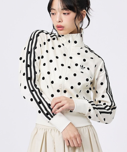 国内即完売　 ドット柄 ジップアップジャージ adidas/アディダス】ドットパーカー/ドット柄/パーカー｜ルージュ