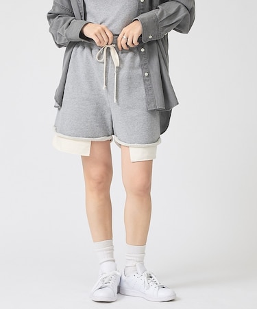 【IRONING/アイロニング】ロゴスウェットショートパンツ/スエット logo