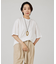 【three dots】シルキーペーパーコットンT