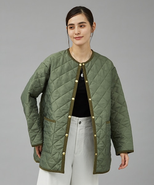 美品 Traditional Weatherwear ノーカラーダウンジャケット FREAK'S STORE（フリークスストア） ジャケット ノーカラージャケット