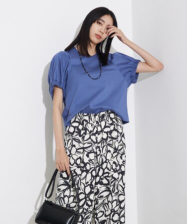 袖ギャザーカットTOP