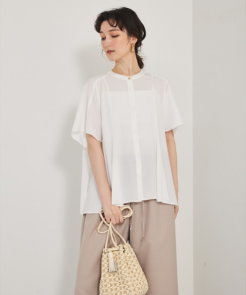 フレアーパネルブラウス