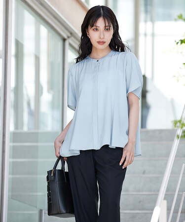 フレアーパネルブラウス