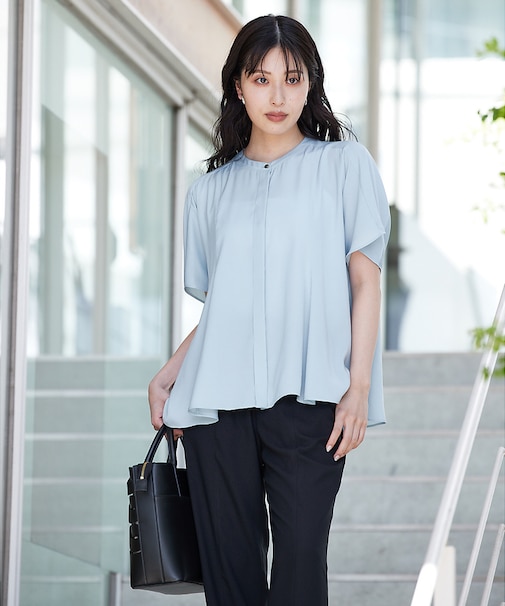 フレアーパネルブラウス