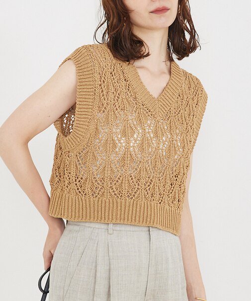 リーフローゲージニット