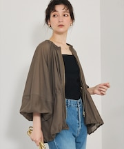 ラウンドスリーブギャザーブルゾン