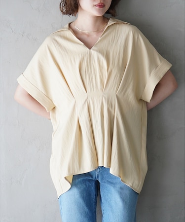 ウエストタックスキッパー半袖シャツ