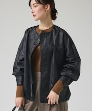 レザーライクブルゾン