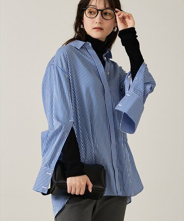 袖スリットレギュラーシャツ