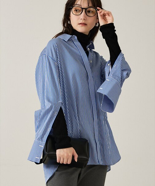 袖スリットレギュラーシャツ