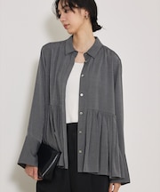 ギャザータック切り替えシャツ