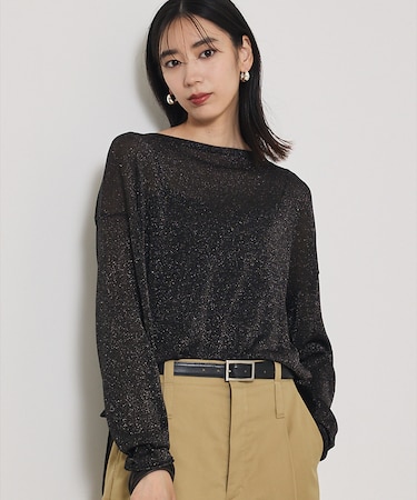 【大人気ラメシリーズ】ラメシアーボックスニット