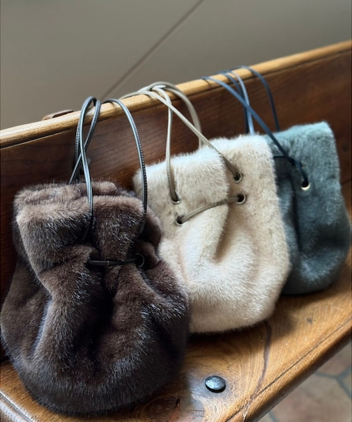 ファーバック/秋バッグ/冬バッグ/モコモコバッグ