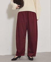 【気品あるツヤ感】ジョーゼットサテンワイドパンツ