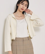 フーディーニットブルゾン