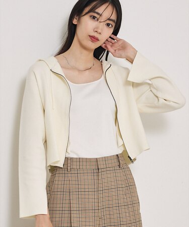 フーディーニットブルゾン