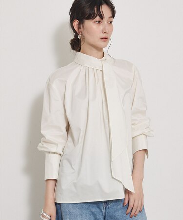 【Can Cam掲載】タフタボウタイブラウス/ボウタイ取り外し可能