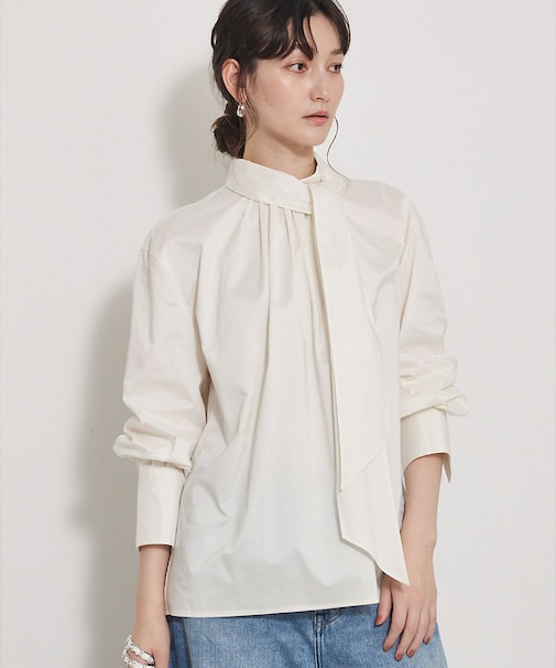 【Can Cam掲載】タフタボウタイブラウス/ボウタイ取り外し可能