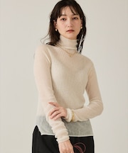 ウールカシミアシアータートルニット