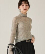 ウールカシミアシアータートルニット