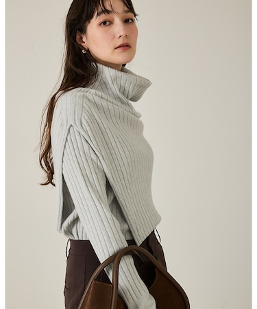 【新色追加!25AW】アシメスヌードリブニット/スヌード取り外し可能