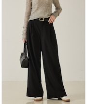 【大人のワイドパンツ】ウーリッシュツイルパンツ