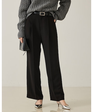 【セットアップ対応】センタープレスストレートパンツ