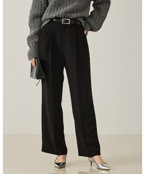 【セットアップ対応】センタープレスストレートパンツ