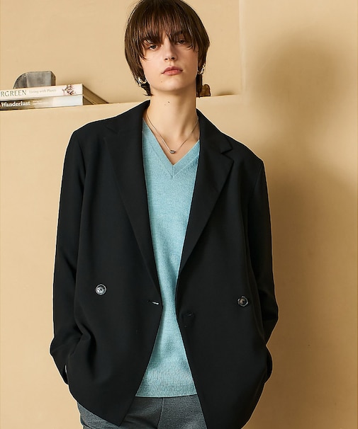 【セットアップ対応】ワイドダブルジャケット