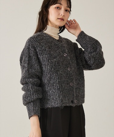 【前後で着回し可能】2WAYラメニットカーディガン
