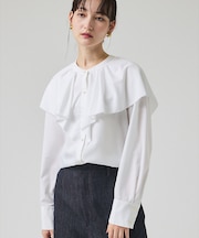 ラッフルショールブラウス