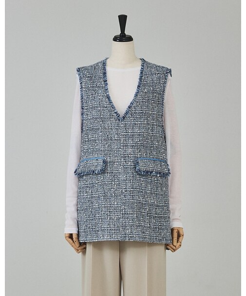 ラメツイードジレ