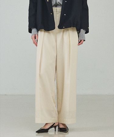 【セットアップ対応】テンセルハイツイストワイドパンツ