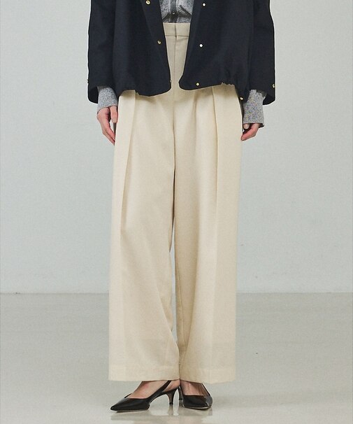 【セットアップ対応】テンセルハイツイストワイドパンツ