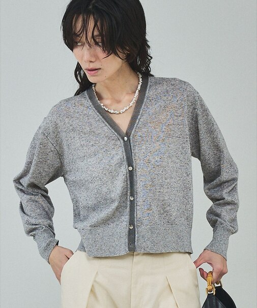 シアーミックスカーディガン