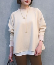 【ラフすぎない大人のスウェット】ラメスウェットプルオーバー