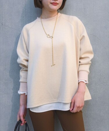 【ラフすぎない大人のスウェット】ラメスウェットプルオーバー