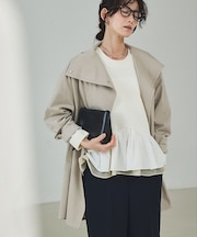【大人のスプリングコート】オーバースタンドコート