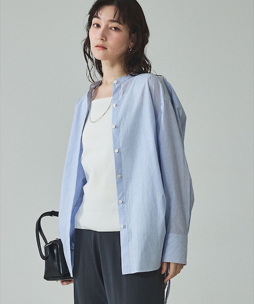 ウエストドロストシャツ