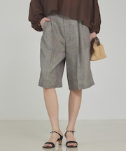 【大人のショートパンツ】ラメリネンショートパンツ/セットアップ対応