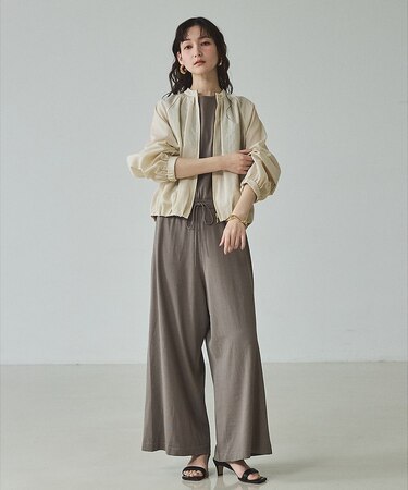 【接触冷感】レーヨンストレッチオールインワン