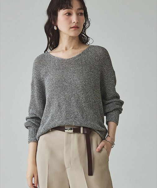 ミックスカラードライコットンニット