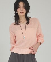 ミックスカラードライコットンニット