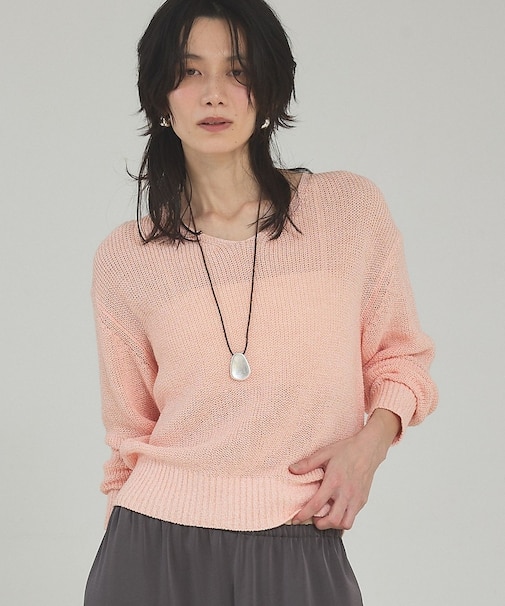 ミックスカラードライコットンニット