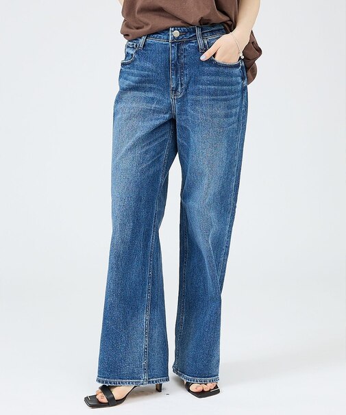 【Healthy DENIM】Pink peppr ストレートデニムパンツ/ミッ